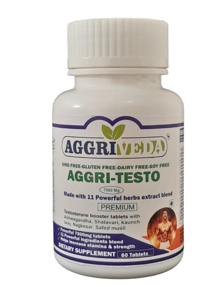 Aggriveda Testosterone Booster 7900 Mg Tablets for Testosterone Boost | Best Erection Booster Enlargement Tablets Made with Ashwagandha 1000 Mg, Tribulus Terrestris 700 Mg, Shatavari 600 Mg, Safed Musli 300 Mg, Salam Panja 200 Mg, Jaiphal 300 Mg, Fenugreek 700 Mg, Akarkara 500 Mg, Bada Gokhru 1400 Mg , Kaunch Beej 1200 Mg & Nagkesar 1000 Mg | Boost Power, Endurance & Strength | Best Performance Booster Tablets for Men | See Results from Day 1