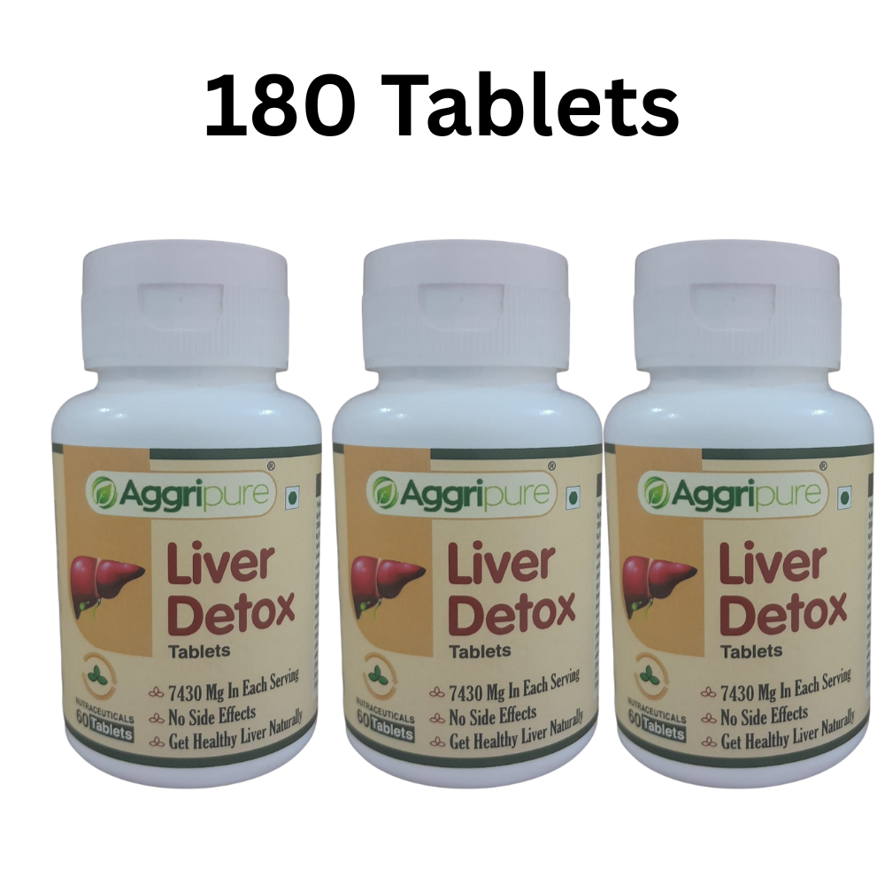 Liver Detox Tablets 7430 Mg In Each Serving Made with Bhumi Amla 1000 Mg, Aloevera 1200 Mg, Kutaki 320 Mg, Bhringraj 800 Mg, Chirayta 640 Mg, Makoy 320 Mg, Kasoundi 350 Mg, Chicory 350 MG, Mulethi 360 MG, Sarphunkha 240 MG, Punarnava 420 MG, Pitpapra 240 Mg, Revand Chini 200 Mg, Parwal 350 MG, Bindaal 160 MG, Adusa 150 MG, Chabh 150 Mg, Karira 80 Mg, Ginger 100 Mg | Powerful Liver Detox Cleanse Tablets Pure Naturally | Fatty Liver Support Herbal Supplement for Men and Women | 180 Tablets